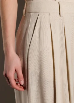 Pantaloni wide leg misto viscosa donna