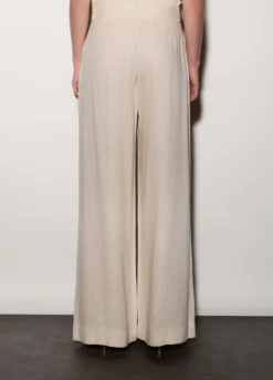 Pantaloni wide leg misto viscosa donna