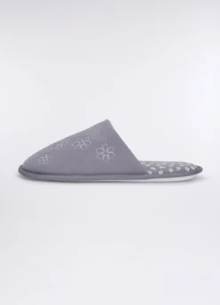Pantofole con ricamo donna