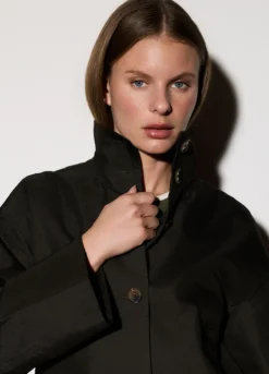 Parka corto misto cotone donna