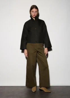 Parka corto misto cotone donna