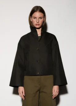 Parka corto misto cotone donna