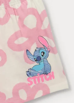 Pigiama corto Stitch in jersey di puro cotone bambina