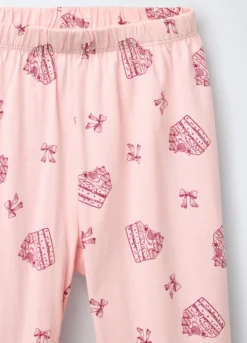 Pigiama lungo in jersey di puro cotone bambina