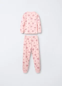 Pigiama lungo in jersey di puro cotone bambina
