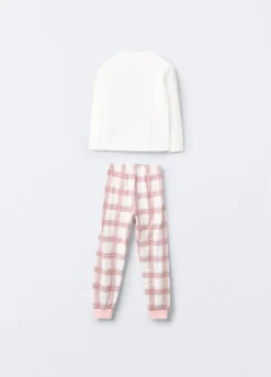 Pigiama lungo in jersey di puro cotone bambina