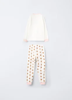 Pigiama lungo in jersey di puro cotone bambina