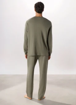 Pigiama lungo in puro cotone uomo