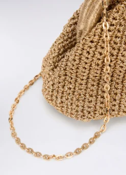 Pochette crochet in filo lurex donna