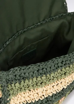 Pochette crochet in paglia donna