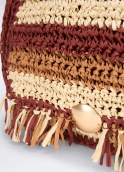 Pochette crochet in paglia donna