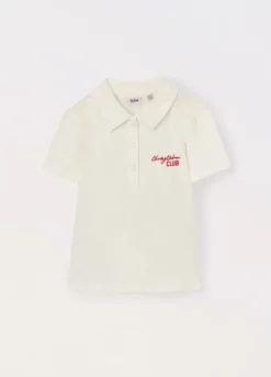 Polo in jersey di cotone stretch ragazza