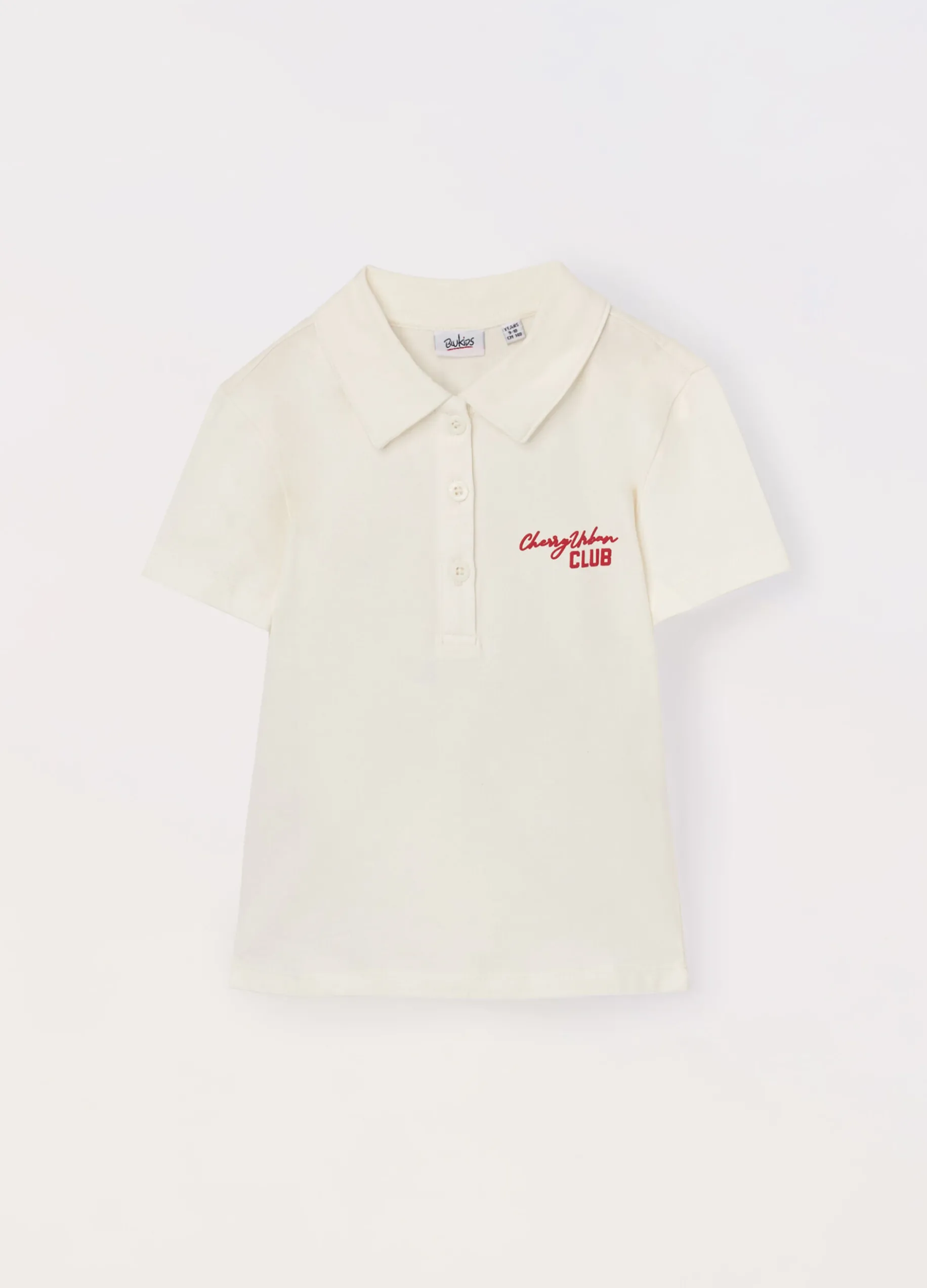 Polo in jersey di cotone stretch ragazza