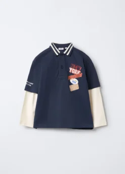Polo in jersey di puro cotone bambino