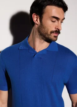 Polo a maniche corte a coste piatte uomo