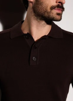 Polo a maniche lunghe in cotone uomo