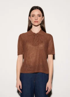 Polo in costina donna