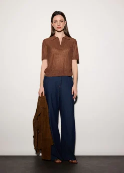 Polo in costina donna
