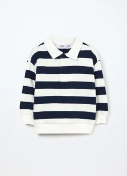 Polo in french terry di puro cotone neonato
