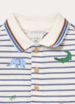 Polo in jersey di cotone stretch neonato