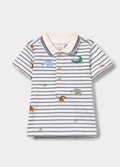 Polo in jersey di cotone stretch neonato