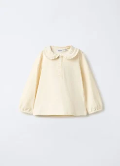 Polo in jersey di cotone stretch bimba