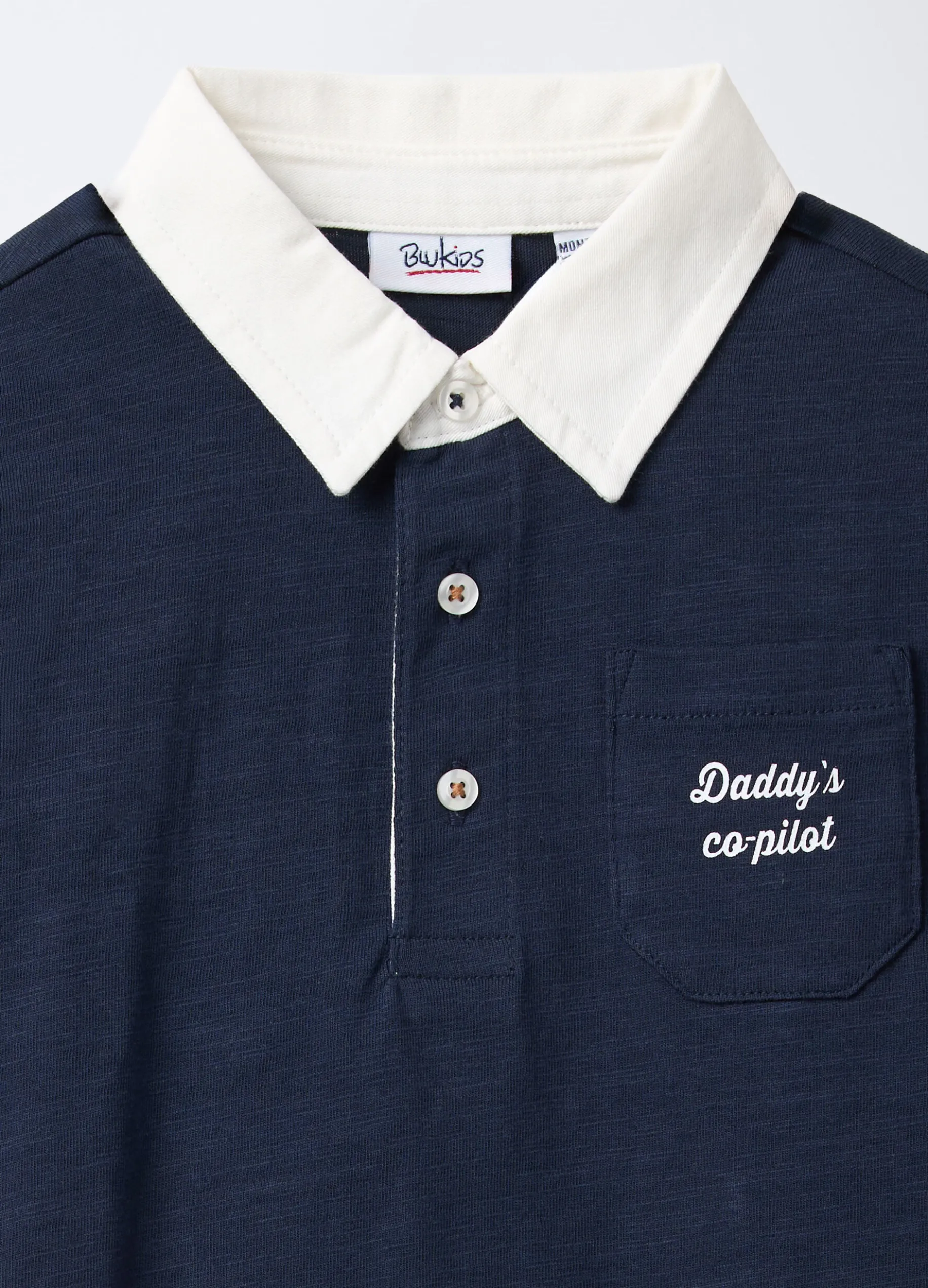 Polo in jersey slub di puro cotone bimbo