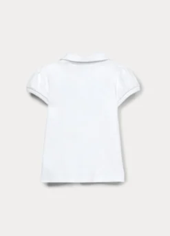 Polo in puro cotone Piquet bimba