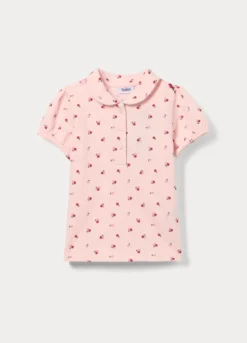 Polo in puro cotone Piquet bimba