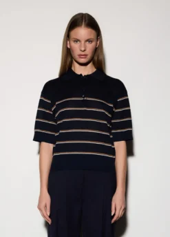 Polo tricot rasata donna
