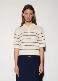 Polo tricot rasata donna