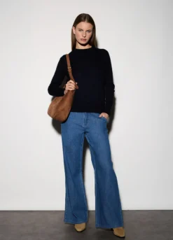 Pullover girocollo rasato donna