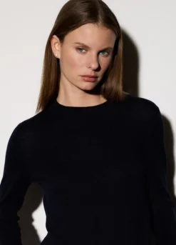 Pullover girocollo rasato donna