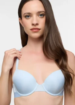 Reggiseno a balconcino imbottito in microfibra stretch donna