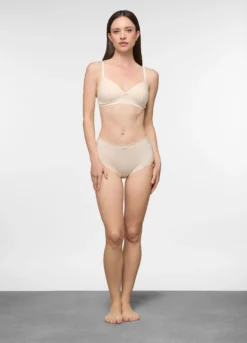 Reggiseno a triangolo imbottito in jersey di cotone stretch donna