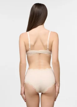 Reggiseno a triangolo imbottito in jersey di cotone stretch donna