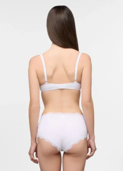 Reggiseno a triangolo imbottito in jersey di cotone stretch donna