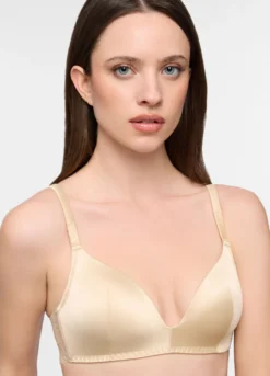 Reggiseno imbottito con inserti in pizzo donna