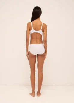 Reggiseno imbottito con ricami in puro cotone donna