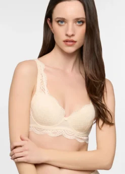 Reggiseno imbottito in pizzo donna