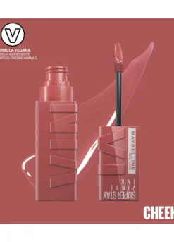 Rossetto rossetto a lunga tenuta effetto vinilico superstay vinyl ink 35 cheeky.