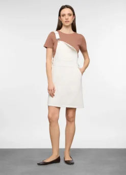 Salopette con gonna fit regular in denim donna