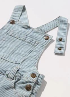 Salopette in cotone stretch a righe neonato