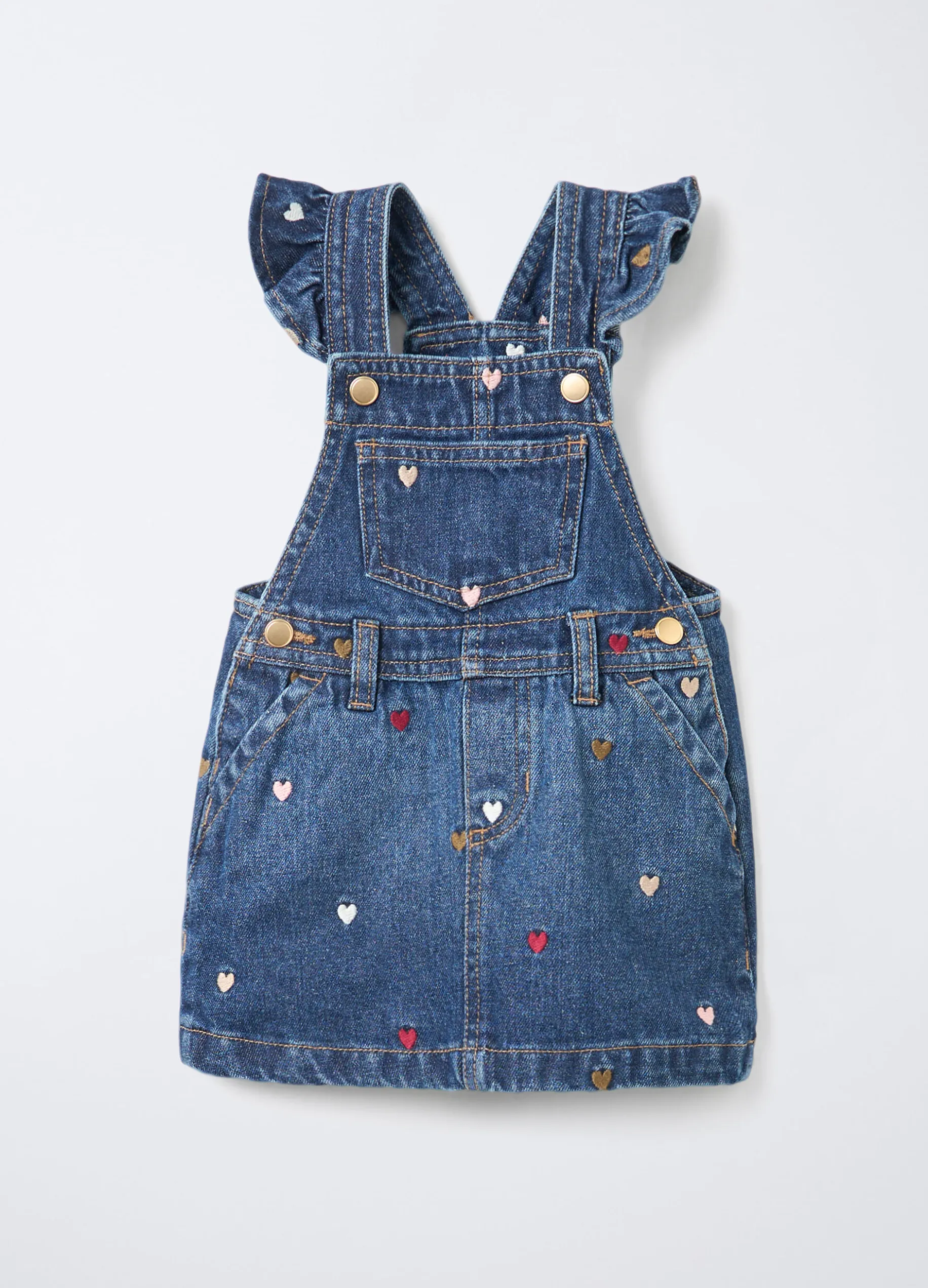Salopette in denim misto cotone Fit Regular bimba