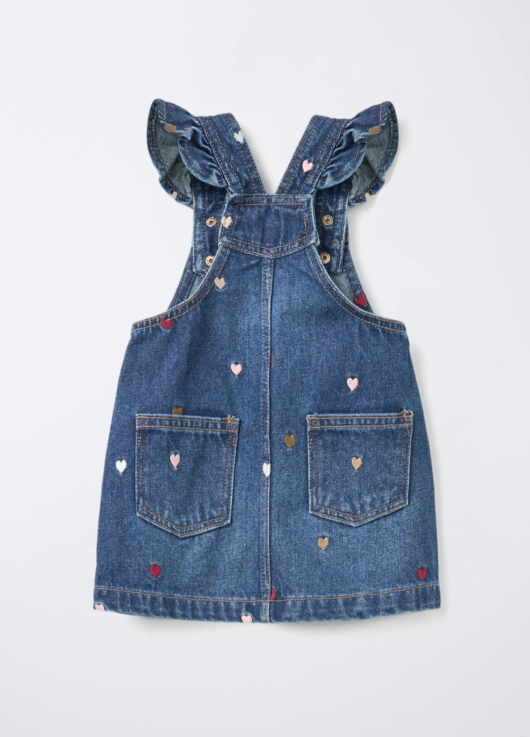 Salopette in denim misto cotone Fit Regular bimba