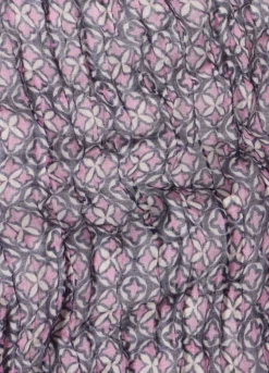 Sciarpa crinkle con stampa donna
