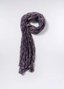 Sciarpa crinkle con stampa donna