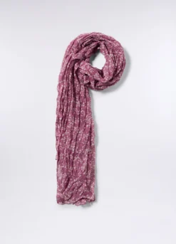 Sciarpa crinkle con stampa donna