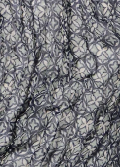 Sciarpa crinkle con stampa donna