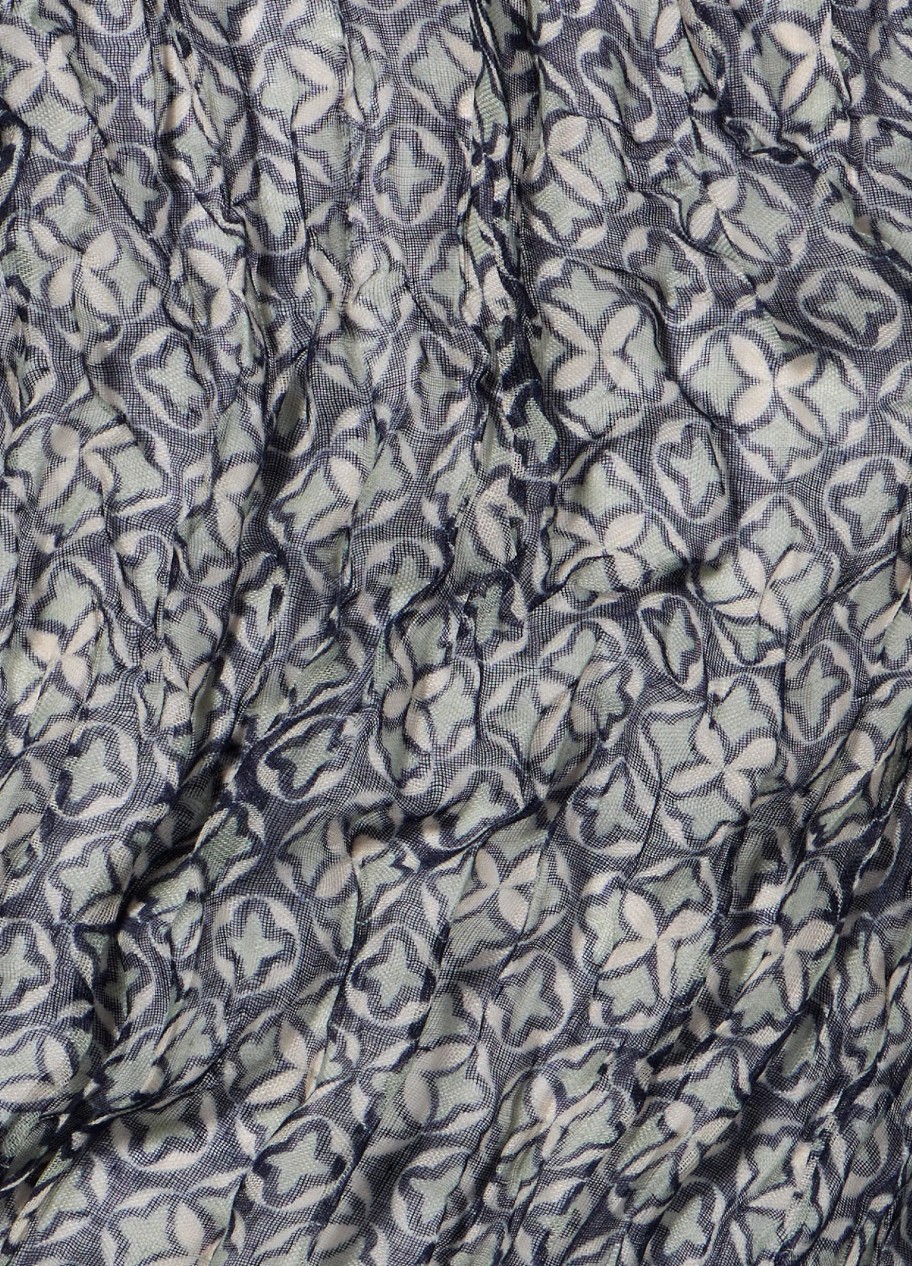 Sciarpa crinkle con stampa donna